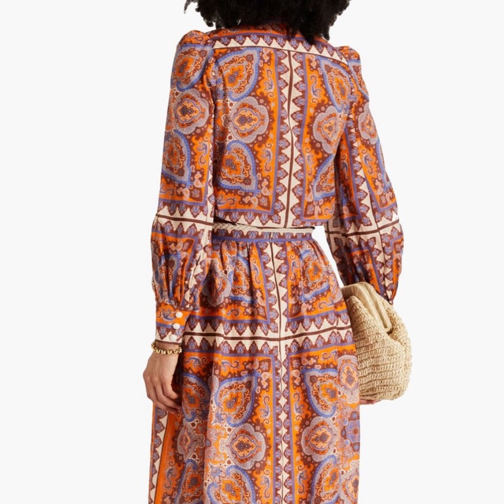 🆕 Zimmermann Halcyon paisley printed cotton shirt NWT - Picture 4 of 11